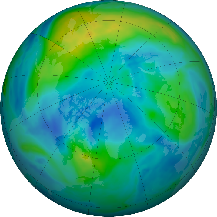 Arctic ozone map for 06 October 2017